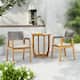 Option Grey Rope Chair+Teak Finish Table