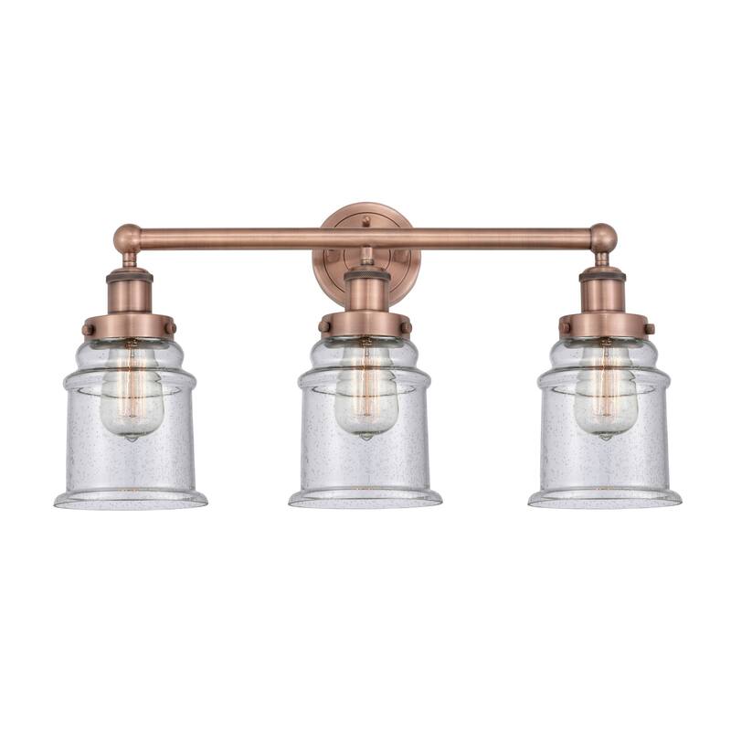 Innovations Lighting 616-3W-13-24 Canton Vanity Canton 3 Light 24" - Antique Copper / Seedy