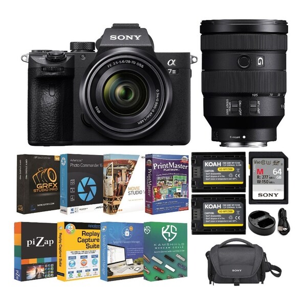 Sony Alpha a7 III Mirrorless Camera w/ 28-70mm & 24-105mm Lens Bundle ...