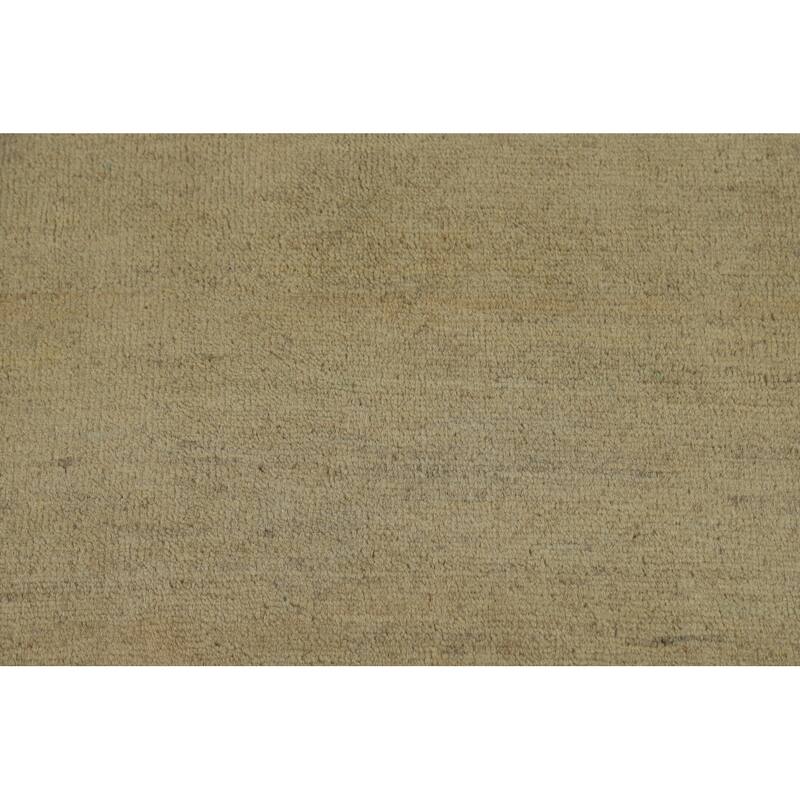 Gabbeh Oriental Runner Rug Hand-Knotted Solid Wool Carpet - 2'7"x 9'4"