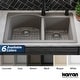 preview thumbnail 57 of 89, Karran Drop-In Quartz 33 in. 1-Hole 60/40 Double Bowl Kitchen Sink Kit
