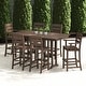 preview thumbnail 23 of 44, POLYWOOD Lakeside Plastic 7-Piece Bar Set Mahogany