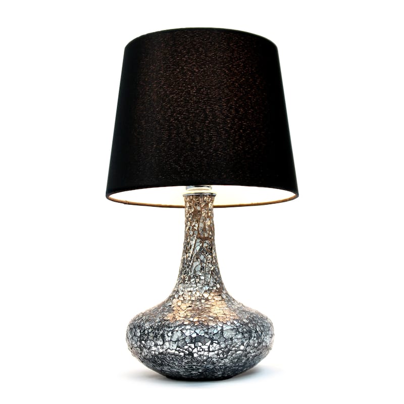 Creekwood Home 14.17" Patchwork Crystal Glass Table Lamp - 14.17