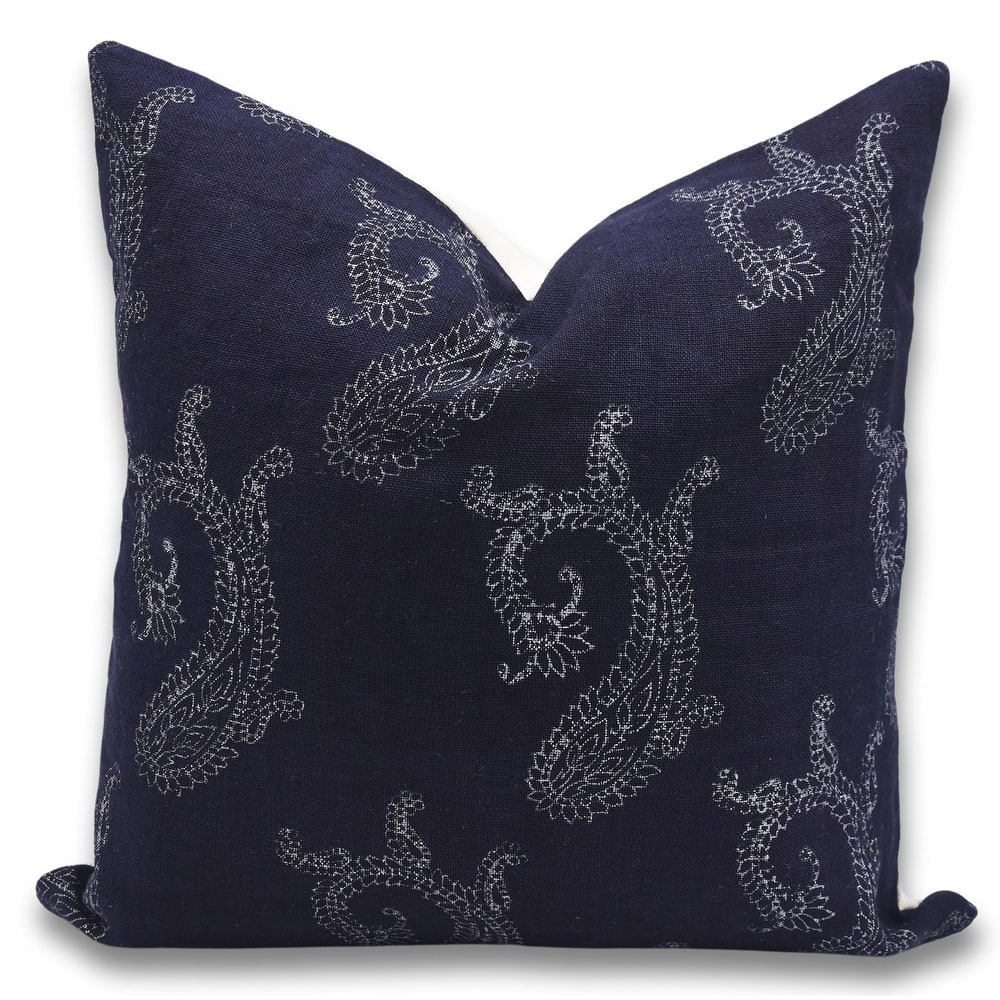 Fabdivine Linen Bohemian Block print pillow Cover