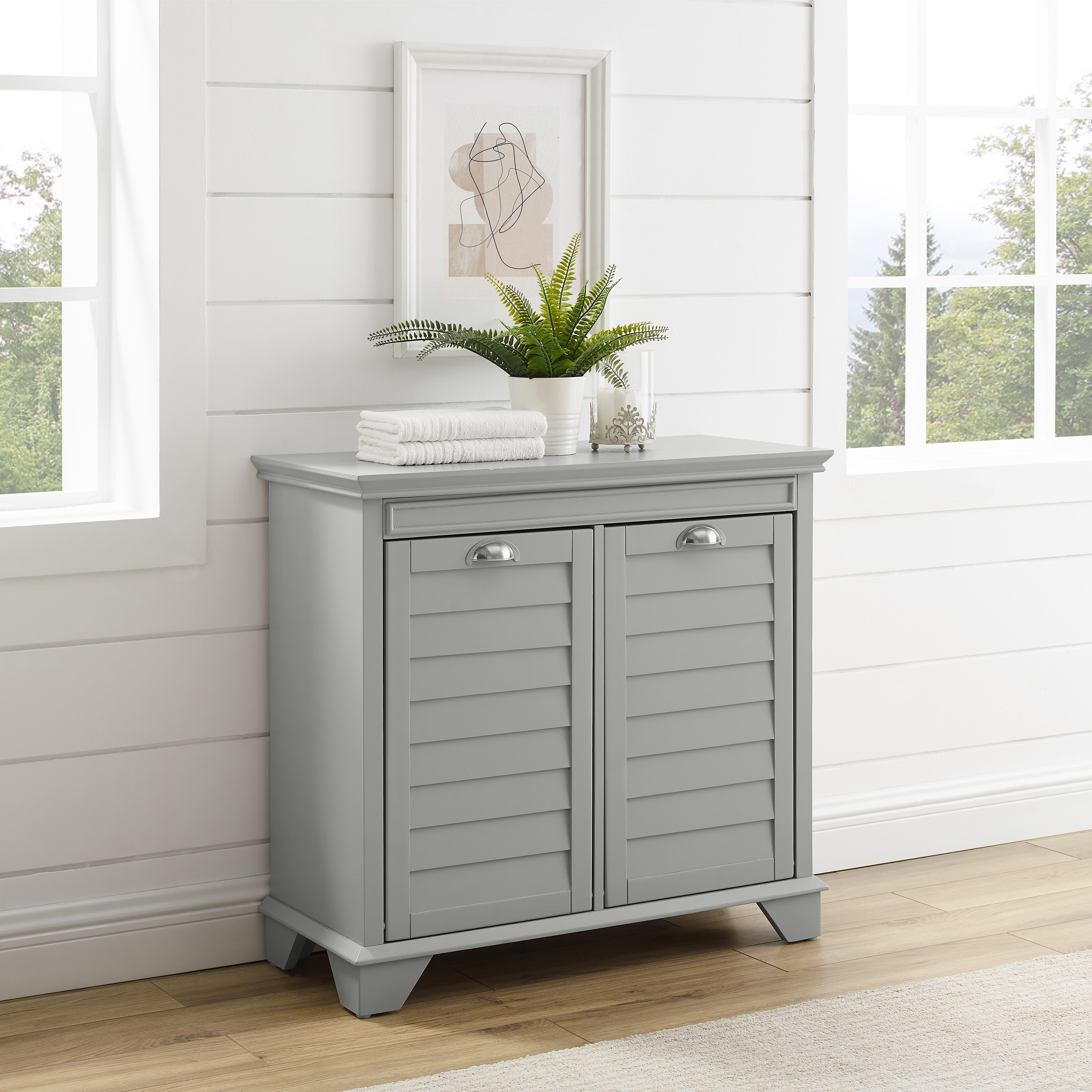 Crosley Lydia Linen Hamper - 31.13"W x 14.13"D x 29"H