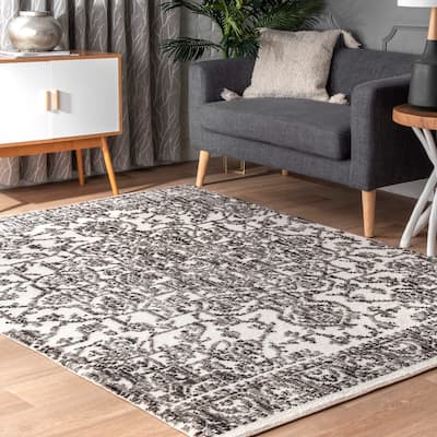 Nuloom Transitional Vintage Lavish Mayen Medallion Area Rug