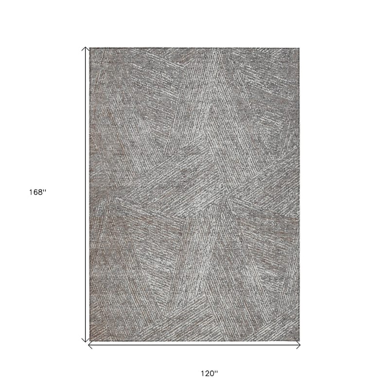 HomeRoots Abstract Transitional Rectangle Outdoor Rug