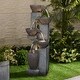 preview thumbnail 3 of 15, 5-Tier Outdoor Water Fountain w/LED Lights Garden Waterfall for Home