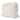 Mercana "Khloe" Small Cream Patterned Cotton Square Pouf