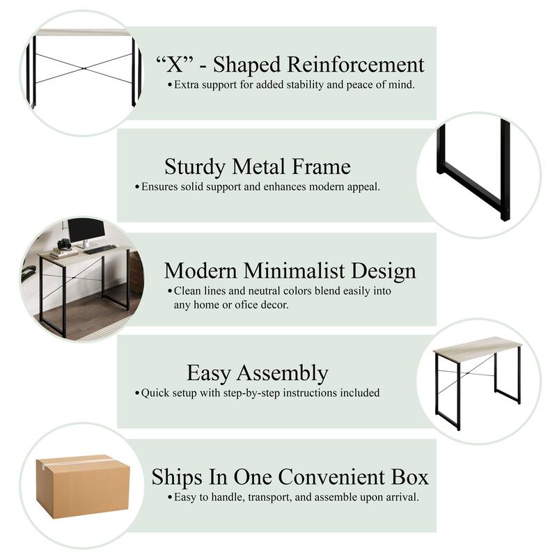 CraftPorch Modern 39-Inch Metal Computer Desk