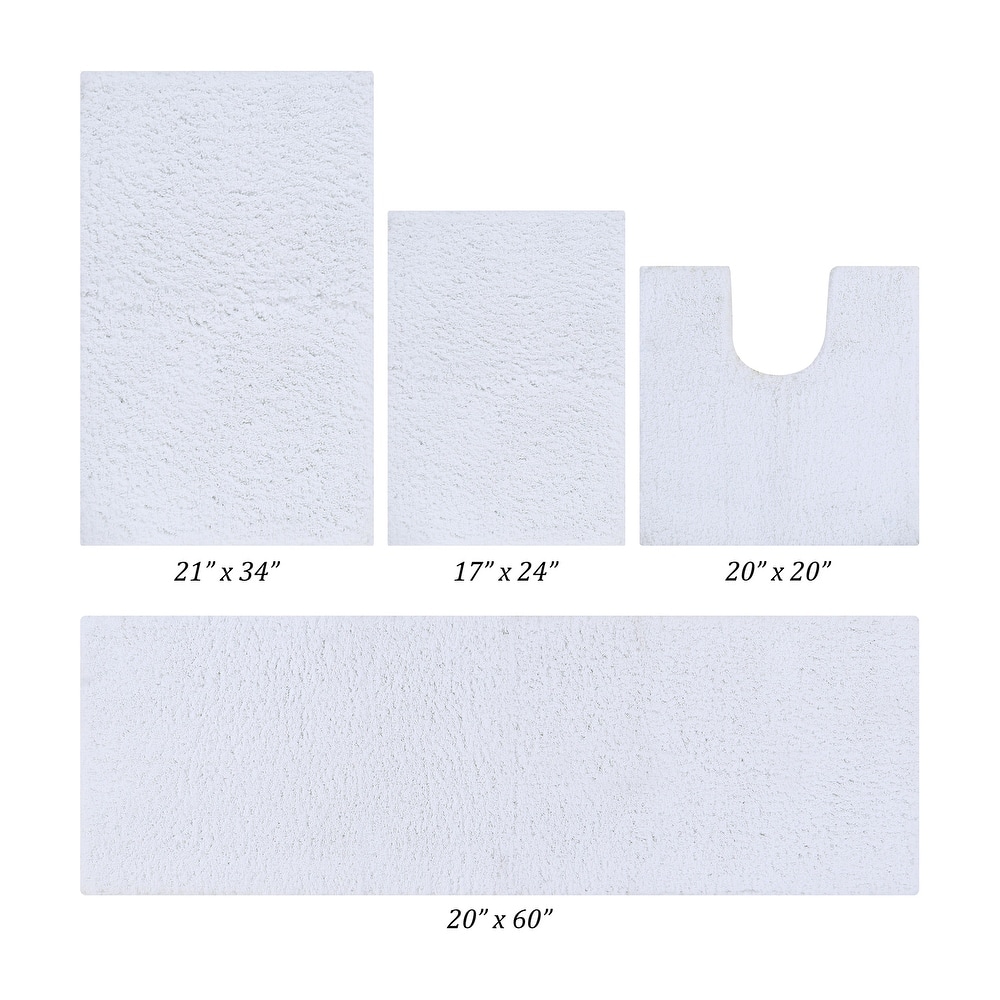 Better Trends Bath Rug Set 100% Micro Polyester Tufted Anti-Skid Latex Backing Bathroom Rugs for Shower, Sink Mats Micro Plush