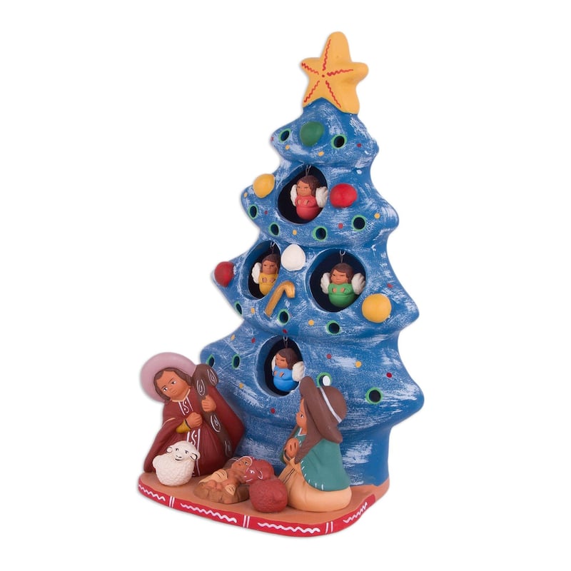 Handmade Ceramic nativity sculpture (Peru)