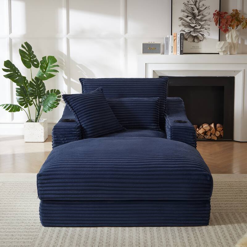 Rossetta 47'' Modern Comfortable Unique Cushion Design Cushioned Compression Corduroy Sofa with Spacious Depth