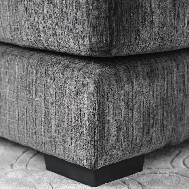 Furniture of America Kintra Contemporary Chenille L-Shaped Sectional