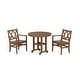 preview thumbnail 1 of 2, POLYWOOD Canyon 3-Piece Farmhouse Dining Set Teak