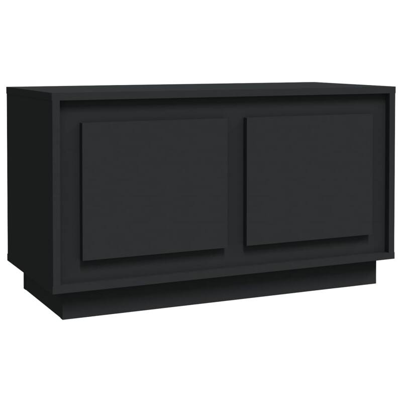 vidaXL TV Cabinet Black Engineered wood Standard TV Cabinet - 13.8 x 31.5 x 17.7 in
