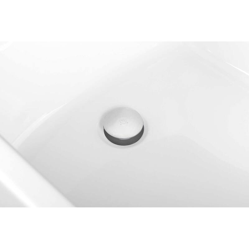 Peter Soaking Single Slipper Rectangular Bathtub in Glossy White