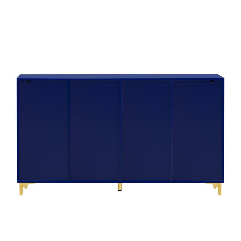 A Glossy Finish Light Luxury Storage Cabinet, Adjustable, Suitable for Living Room, Study, Hallway.
