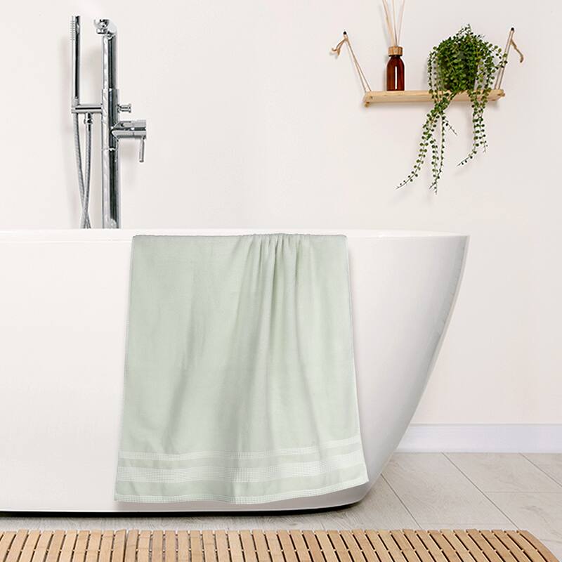 Cotton Bath Towel Set of 2, Luxury Towels, Highly Absorbent and Quick Dry Towels for Hotel, Spa 28" x 56"