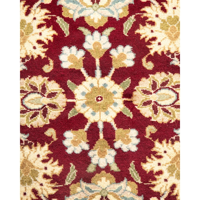 Overton Hand Knotted Wool Vintage Inspired Traditional Mogul Red Area Rug - 3 x 5