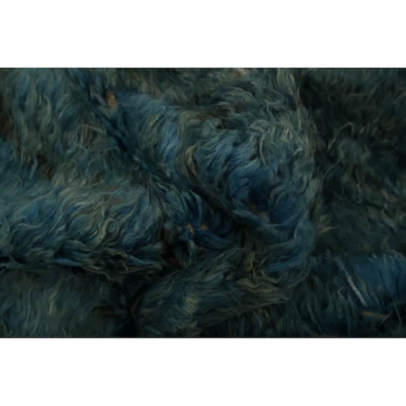 Hand Knotted Oriental 100% Wool Carpet Modern Stripe Multi-Colored Moroccan Area Rug - 9' 10'' X 6' 10''