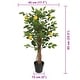 preview thumbnail 10 of 8, vidaXL Artificial Lemon Tree with 3 Trunks Green 3.5"/47.2"/70.9" PP