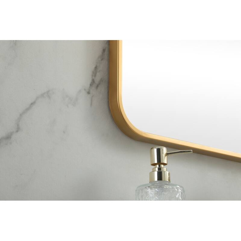 Indigo Home Soft corner metal square mirror 24x24 inch