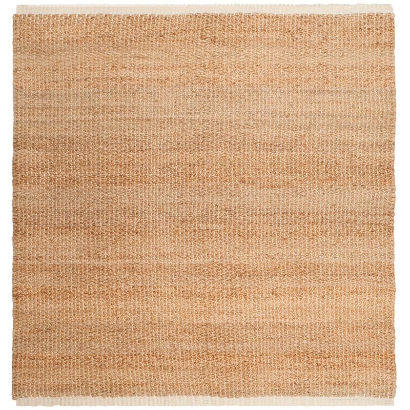 SAFAVIEH Handmade Natural Fiber Briley Jute Rug - 6' Square - Ivory/Natural