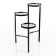 preview thumbnail 3 of 4, Furniture of America Cora Modern Black 11-inch Glass Top 3-tier Indoor Plant Stand