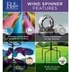 preview thumbnail 4 of 3, Regal Art & Gift 36 Inch Flower Spinner Stake - Blue