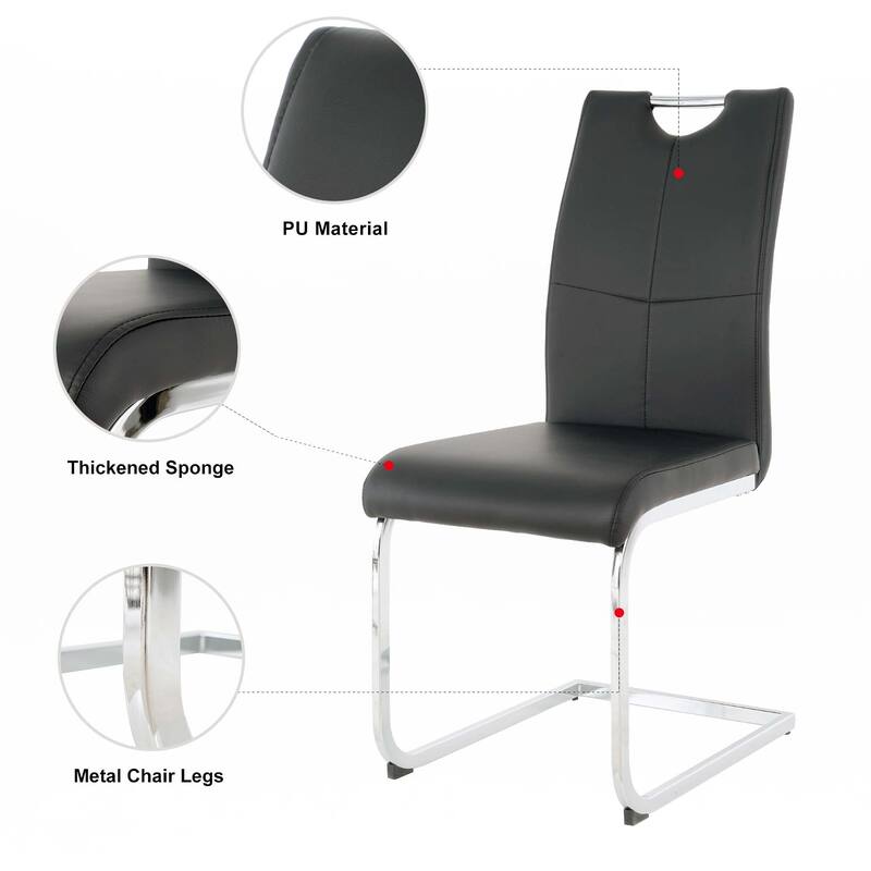PU Dining Chair living room Chair(Set of 2)