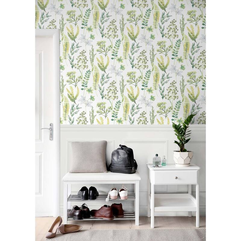 NextWall Wild Garden Peel and Stick Wallpaper