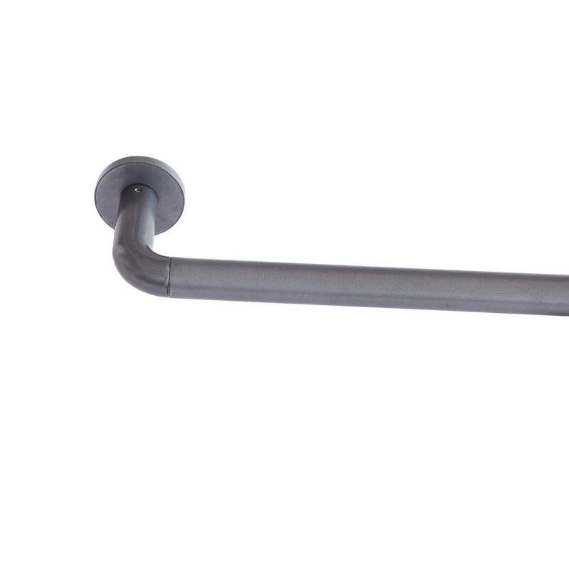 HLC.ME Wrap Around Room Darkening Grommet Curtain Rod - Adjustable Curtain Rod - Sturdy Rustproof Pipe 1" Diameter