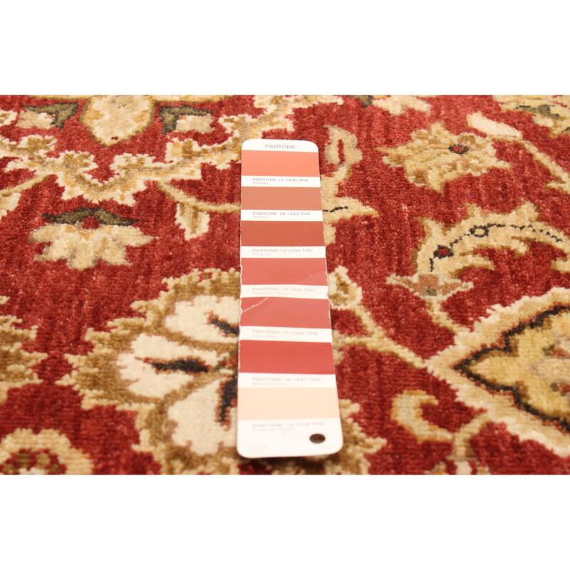 ECARPETGALLERY Hand-knotted Jamshidpour Red Wool Rug - 4'1 x 4'0