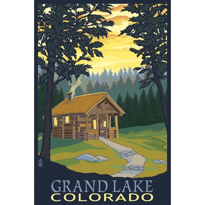 Shop Grand Lake Colorado Cabin Scene Lantern Press Artwork