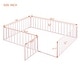 preview thumbnail 67 of 86, Twin/Full/Queen Size Floor Bed for Kids, Montessori Beds with Rails and Door, Metal Playhouse Bed Frame w/ Fence for Boys Girls