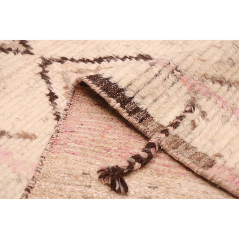 ECARPETGALLERY Hand-knotted Tangier Cream Wool Rug - 6'7 x 9'9