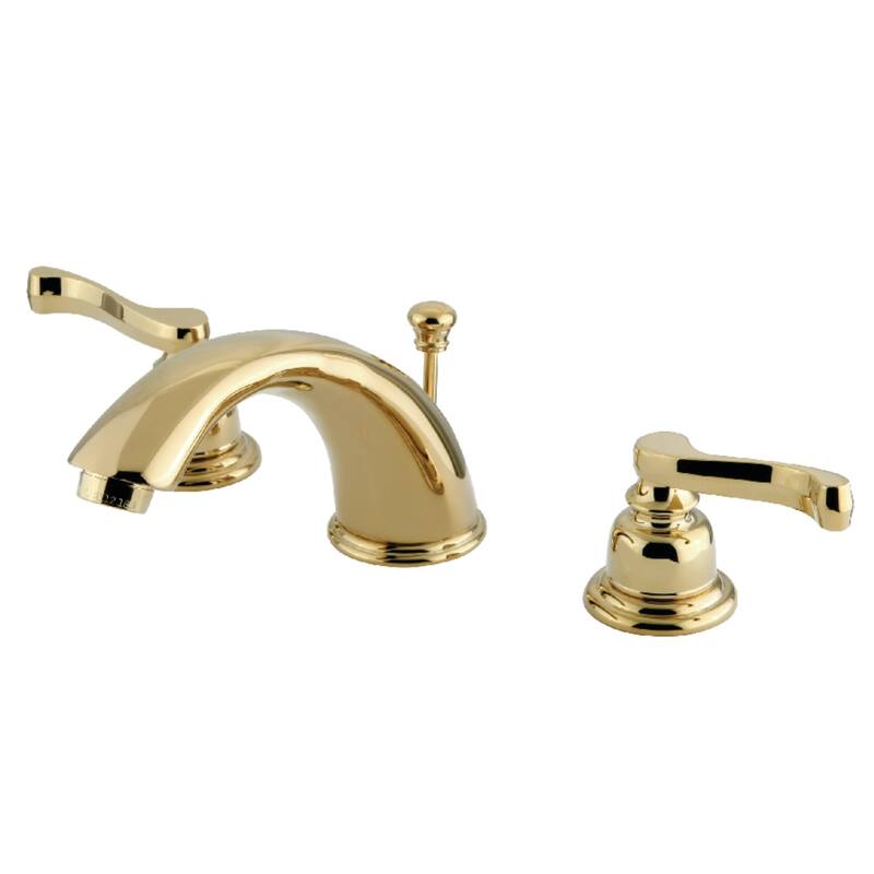 Kingston Brass Magellan 8 in. Widespread Bathroom Faucet in Polished Brass - Polished Brass