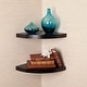 preview thumbnail 1 of 2, Black Veneer Corner Radial Shelves (Set of 2)