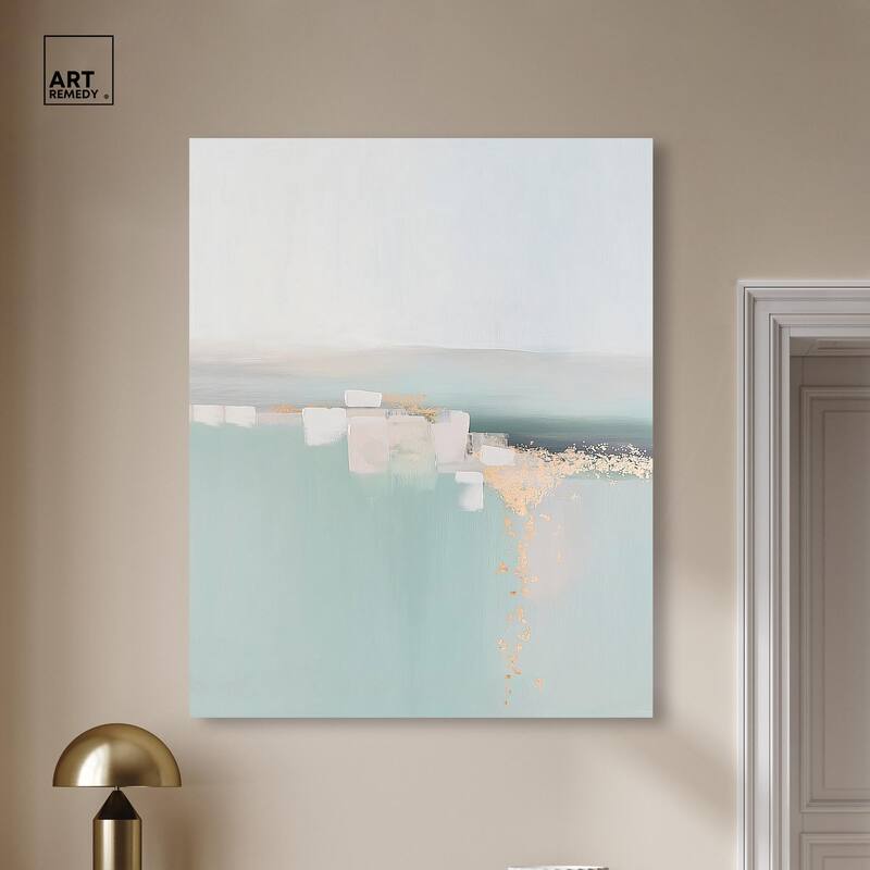 Shimmering Calm Canvas by Art Remedy, Gallery Wrapped