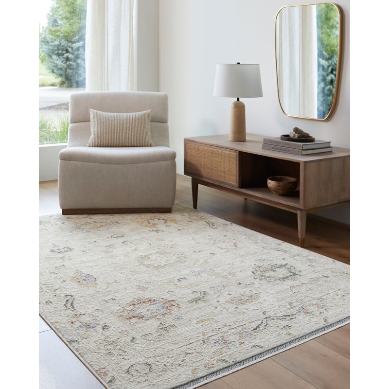 Livabliss Rivaldo Traditional Area Rug - 2'4" x 3'9" - Cream/Light Olive