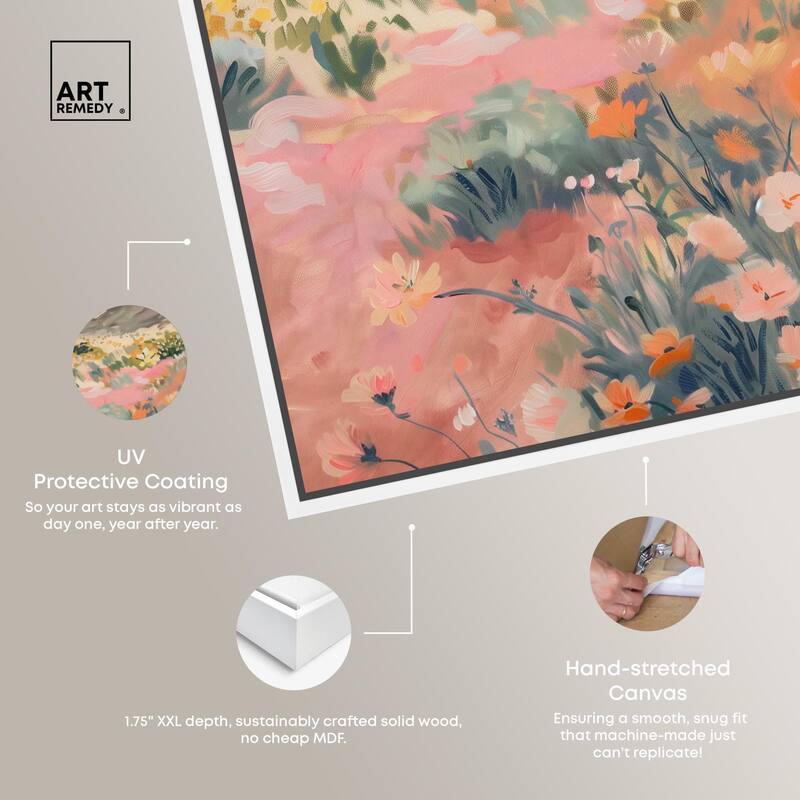 Flowers Beyond the Hills Canvas by Art Remedy