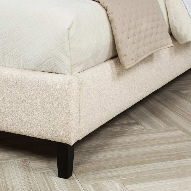 Best Master Furniture Sorella Modern Channeled Upholstered Platform Bed