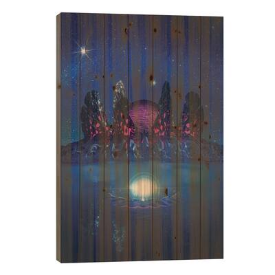Above The Abyss Print On Wood by Evan Rhodes - Multi-Color