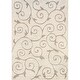 preview thumbnail 2 of 9, Nuloom Cream Machine-made Vine Swirls Shag Rug