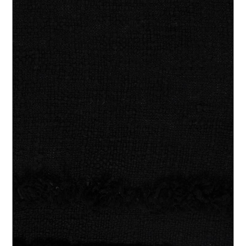 Sevita Modern Tufted Solid Black Throw Pillow