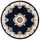 preview thumbnail 54 of 92, SAFAVIEH Handmade Aubusson Hrachuhi Traditional Wool Rug 6' Round - Navy/Ivory