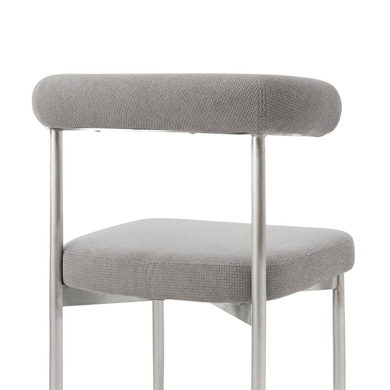 Set of 2 Upholstered Open Back Dining Chairs with Metal Legs - 20.50” x 23.50” x 30.50”