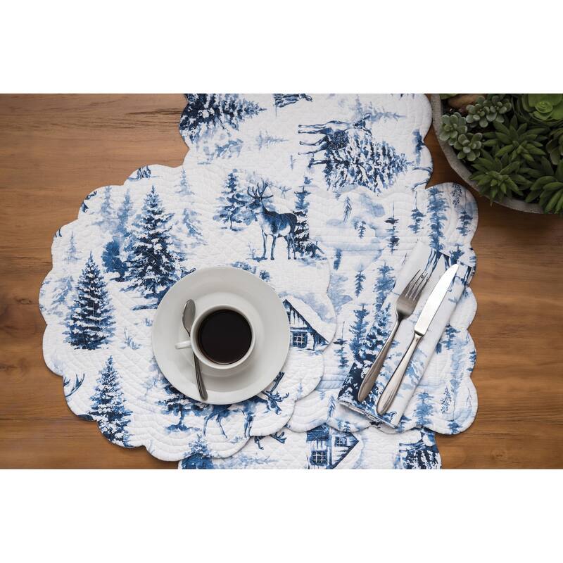 Frasier Round Placemats Set of 6, 17"