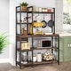 preview thumbnail 2 of 7, Kitchen Bakers Rack with Storage, 43 inch Microwave Stand 5-Tier Kitchen Utility Storage Shelf